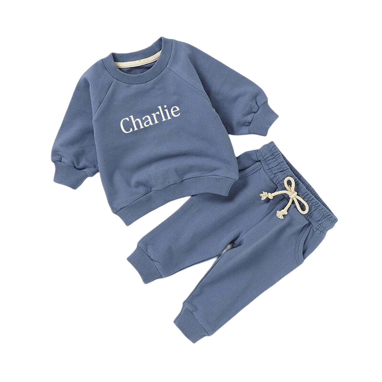 Organic Cotton Personalised Tracksuit Blue - Main Image