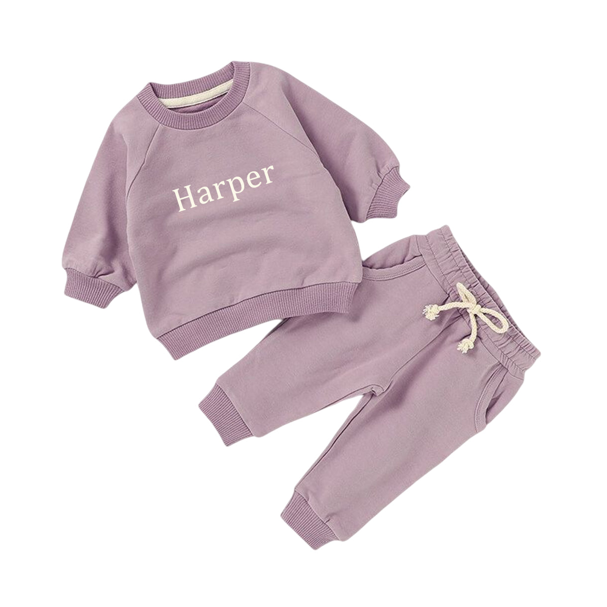 SPECIAL BUY Organic Cotton Personalised Tracksuit Dusty Lilac