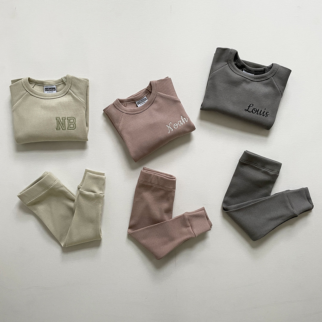 Embroidered Ribbed Sets – cribstar