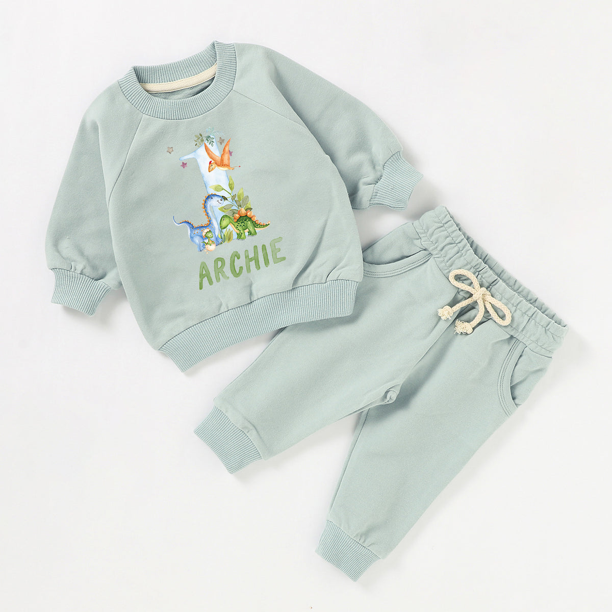 Birthday Tracksuit - Blue Dinosaurs
