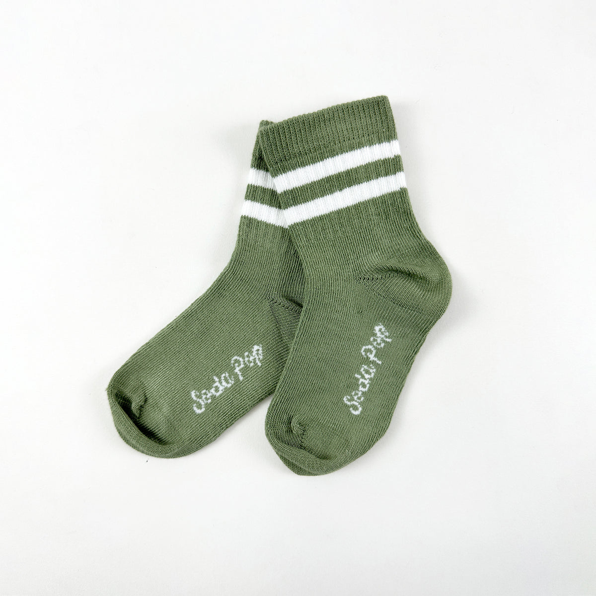Kids Vintage Sporty Socks - Khaki