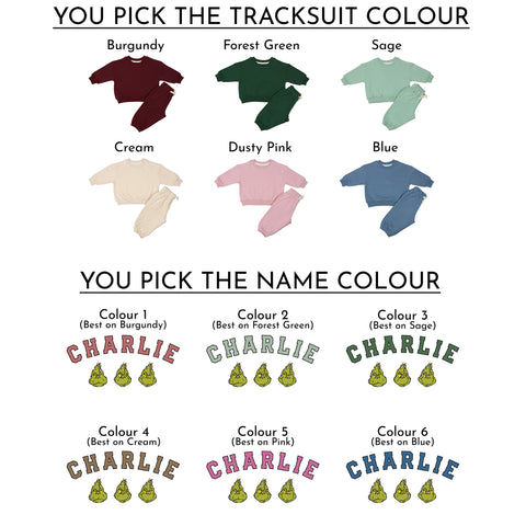 Grinch Tracksuit - Personalised 3 Faced Grinch