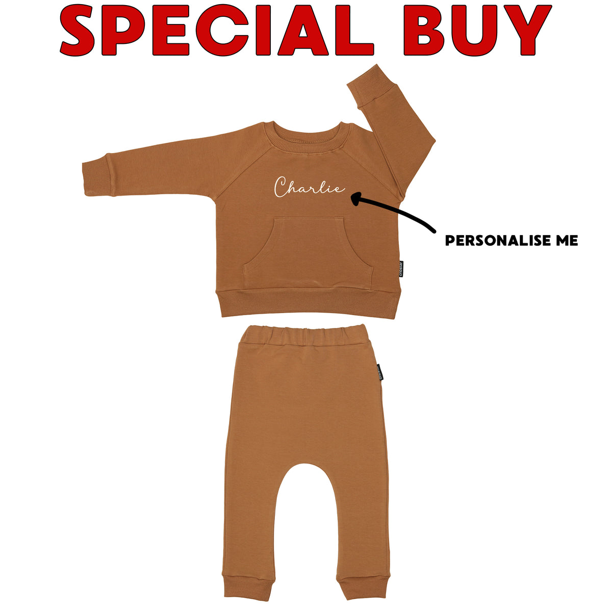 SPECIAL BUY - Personalised Tracksuit - Cinnamon