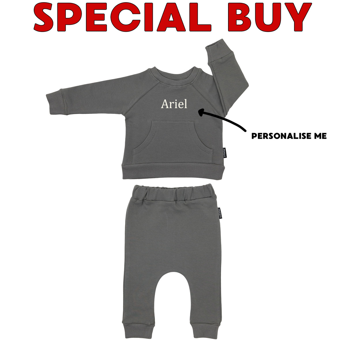 SPECIAL BUY - Personalised Tracksuit - Stormy Grey