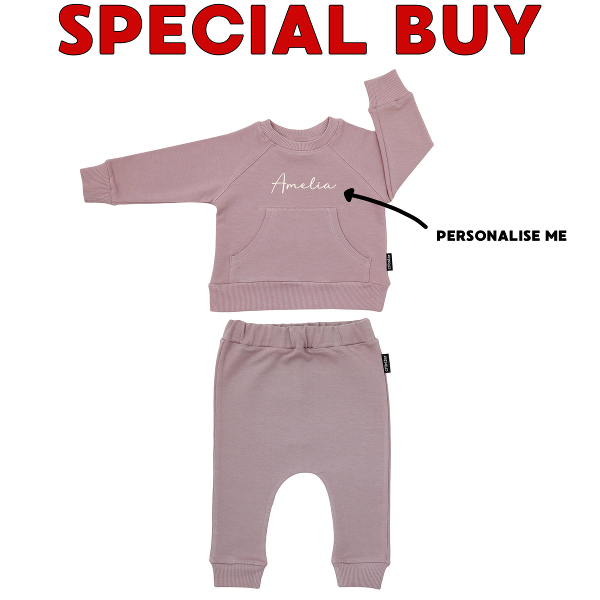 SPECIAL BUY - Personalised Tracksuit - Vintage Rose