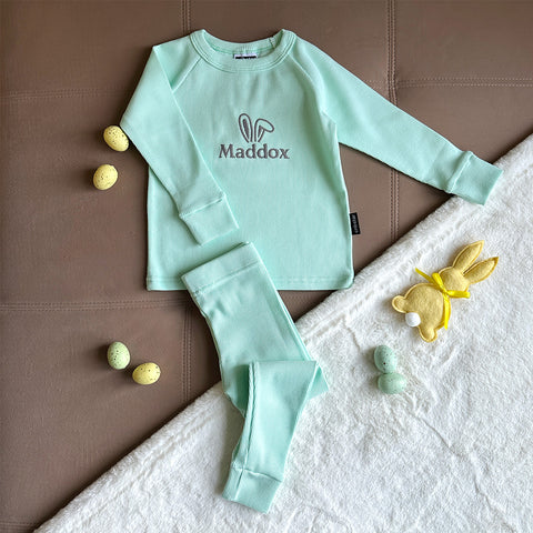 Big Bunny Ears Personalised Ribbed Set