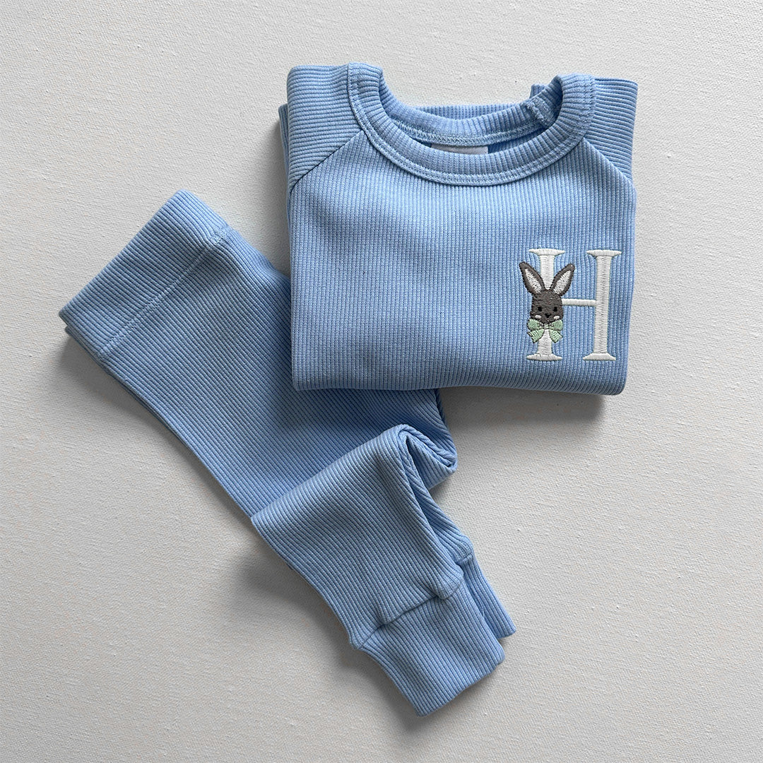 Bunny Letter Personalised Ribbed Set