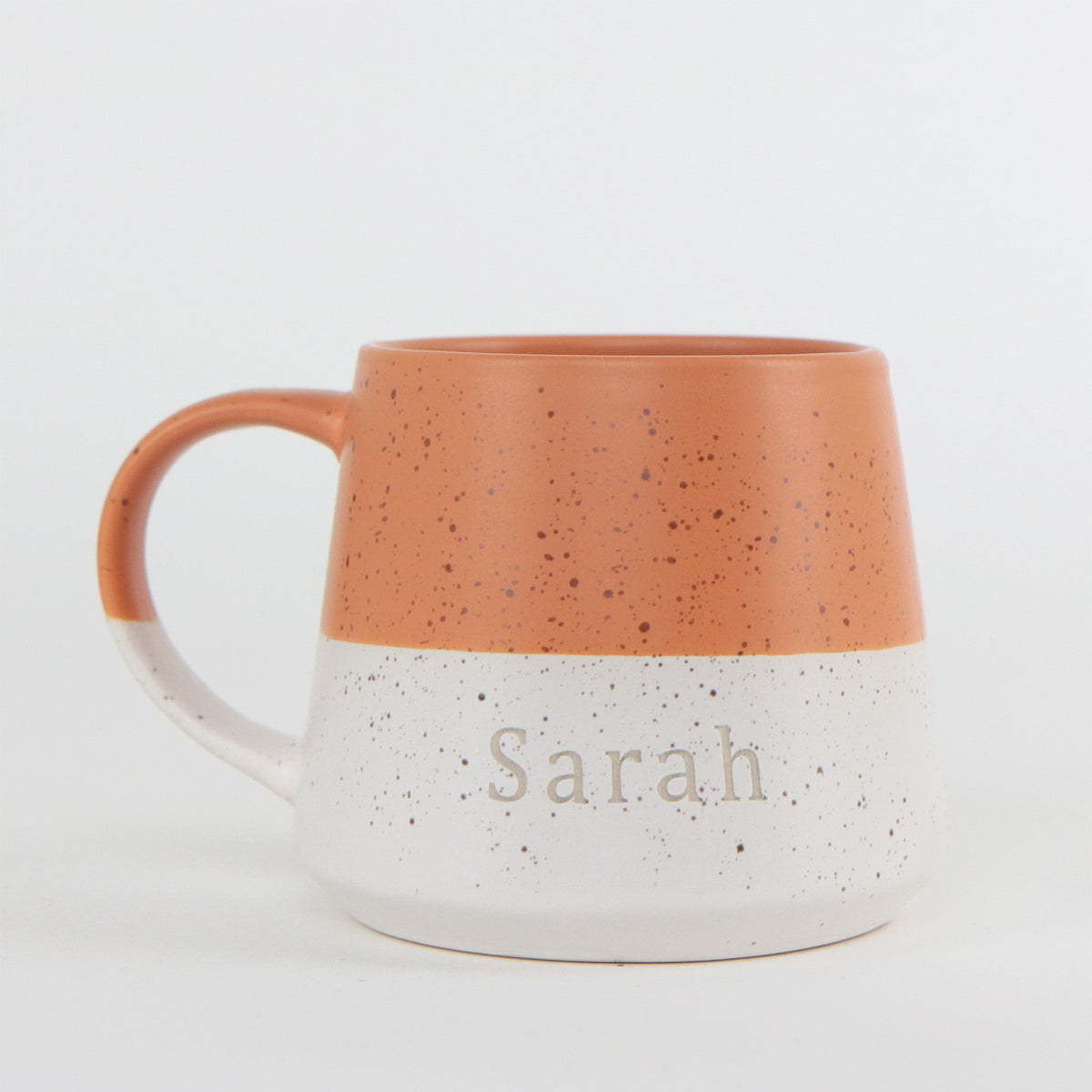 Personalised Engraved 2-Tone Flecked Mug - Burnt Orange