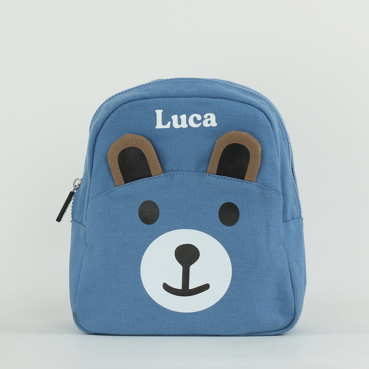 Canvas Teddy Toddler Backpack - Blue