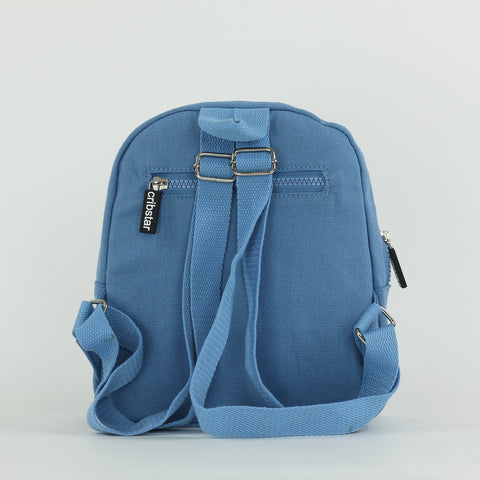 Canvas Teddy Toddler Backpack - Blue