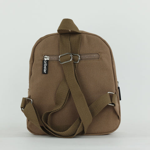 Canvas Teddy Toddler Backpack - Brown