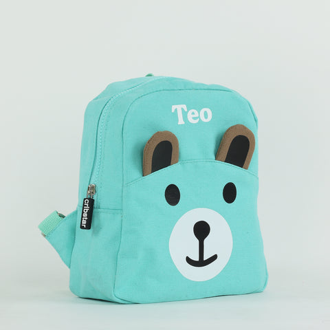 Canvas Teddy Toddler Backpack - Mint