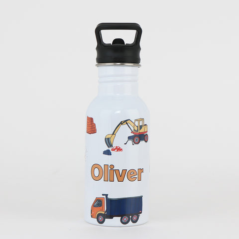 Personalised Single Wall Pookie Water Bottle - 500ml - Construction