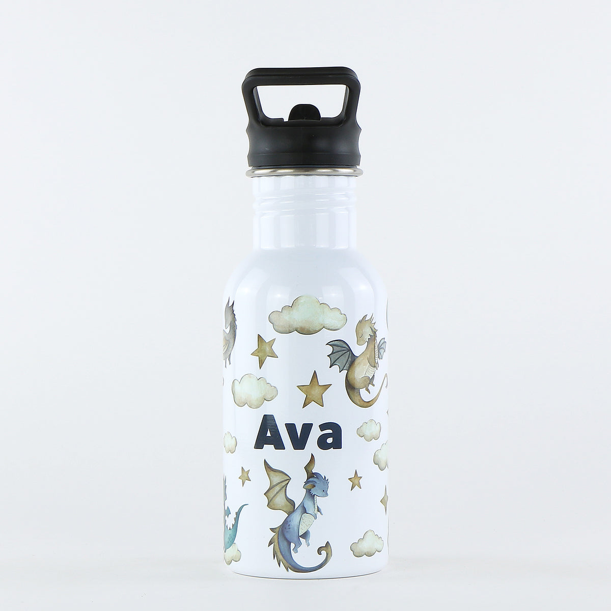 Personalised Single Wall Pookie Water Bottle - 500ml - Dragons