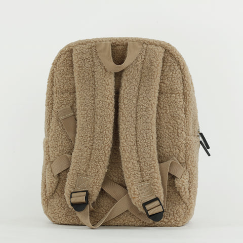 Fluffy Teddy Kids Backpack - Toffee