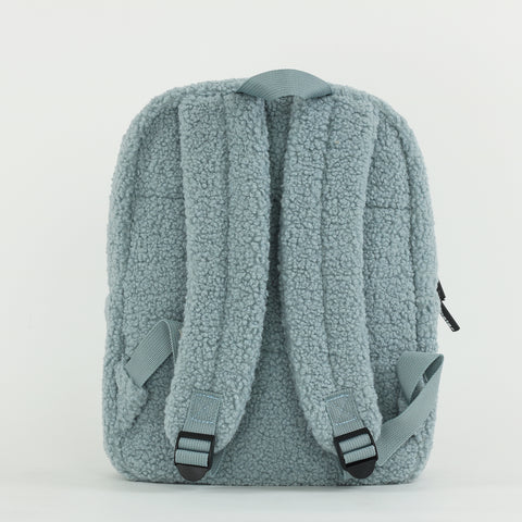 Fluffy Teddy Kids Backpack - Dusty Blue