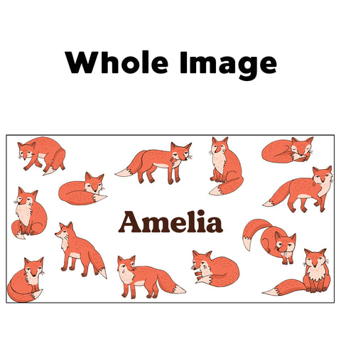 Personalised Single Wall Pookie Water Bottle - 500ml - Foxes