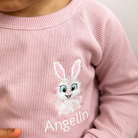 Fuzzy Bunny Personalised Ribbed Set