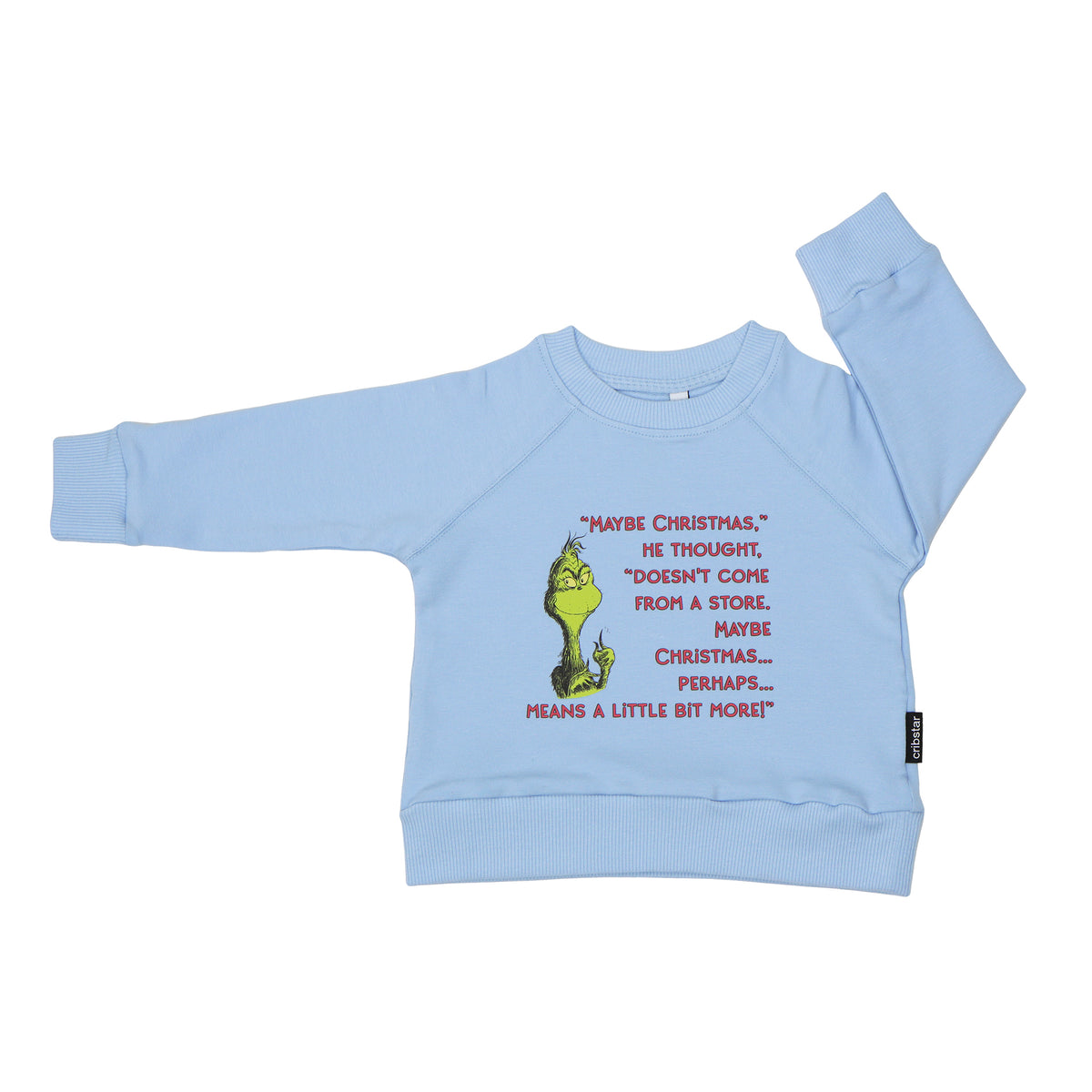 The Grinch Sweatshirt - Christmas Means More - Baby Blue