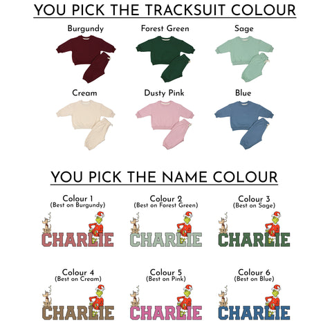 Grinch Tracksuit - Personalised Grinch Name (Grinch and Max)