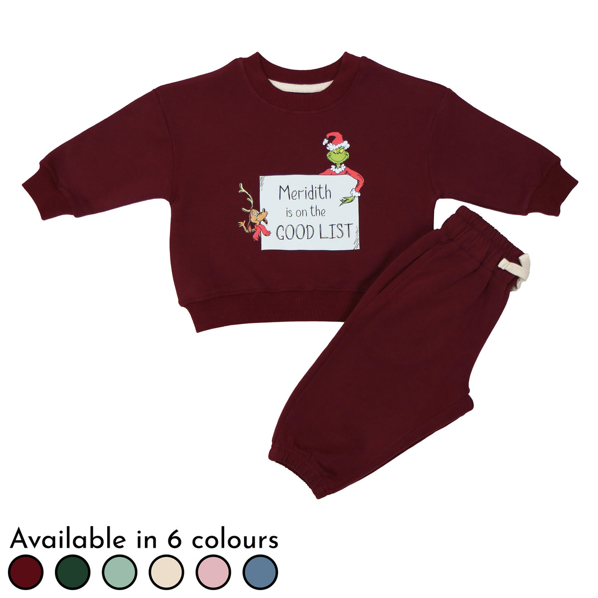 Grinch Tracksuit - Personalised Grinch With Sign
