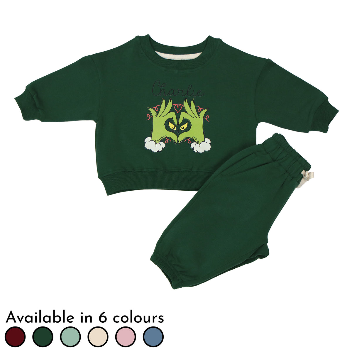 Grinch Tracksuit - Personalised Heart Grinch
