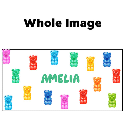 Personalised Single Wall Pookie Water Bottle - 500ml - Jelly Bears