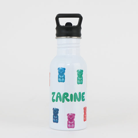 Personalised Single Wall Pookie Water Bottle - 500ml - Jelly Bears