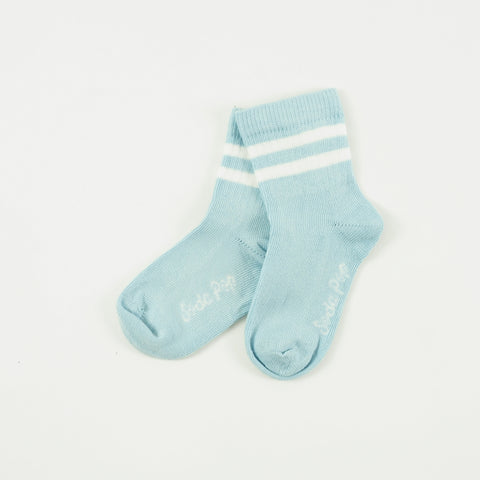 Kids Vintage Sporty Socks - Baby Blue