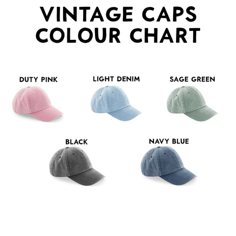 Kids Personalised Vintage Cap Custom Embroidered Name/Text
