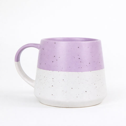 Personalised Engraved 2-Tone Flecked Mug - Lavender