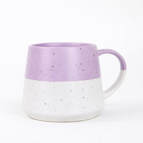 Personalised Engraved 2-Tone Flecked Mug - Lavender