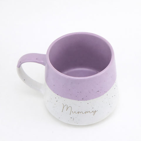 Personalised Engraved 2-Tone Flecked Mug - Lavender