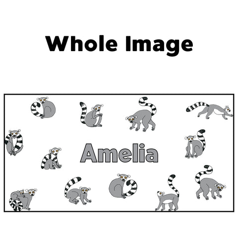 Personalised Single Wall Pookie Water Bottle - 500ml - Lemurs