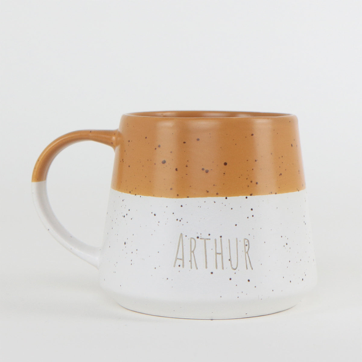 Personalised Engraved 2-Tone Flecked Mug - Mustard