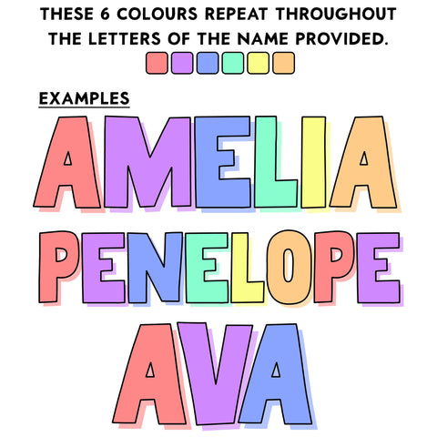 Personalised Rainbow Name Pencil Case
