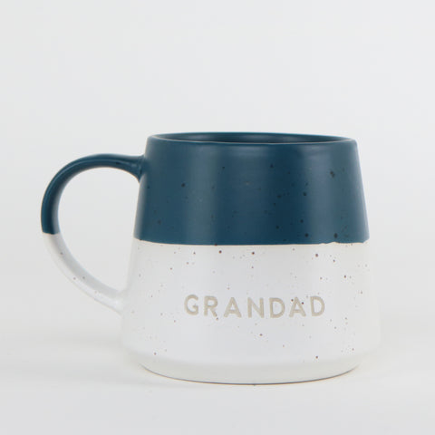 Personalised Engraved 2-Tone Flecked Mug - Navy Blue