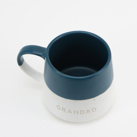 Personalised Engraved 2-Tone Flecked Mug - Navy Blue