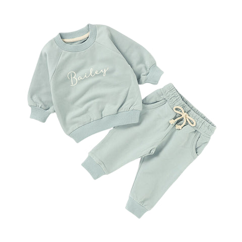 Organic Cotton Personalised Tracksuit - Mint