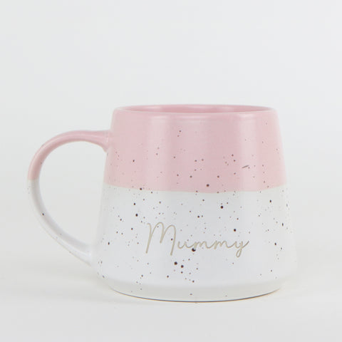 Personalised Engraved 2-Tone Flecked Mug - Dusty Pink