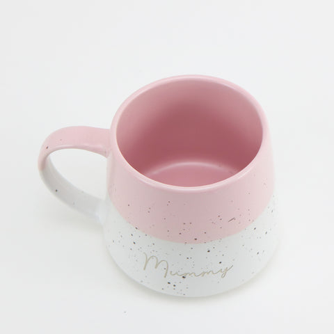 Personalised Engraved 2-Tone Flecked Mug - Dusty Pink