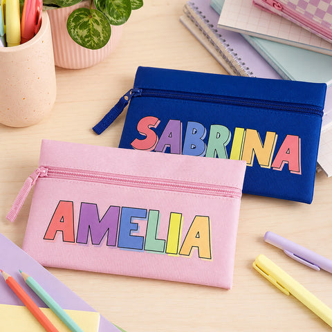 Personalised Rainbow Name Pencil Case