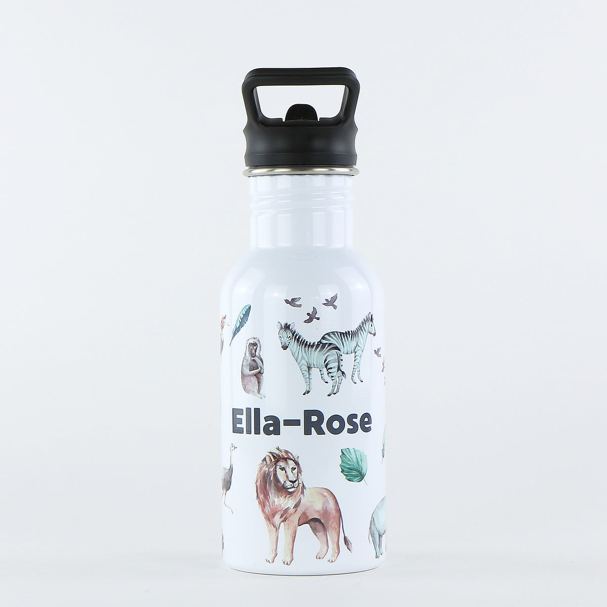 Personalised Single Wall Pookie Water Bottle - 500ml - Safari 1