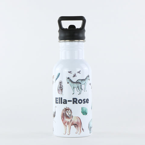 Personalised Single Wall Pookie Water Bottle - 500ml - Safari 1
