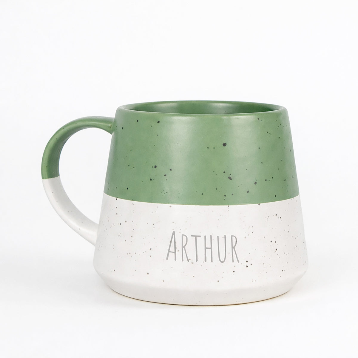Personalised Engraved 2-Tone Flecked Mug - Sage