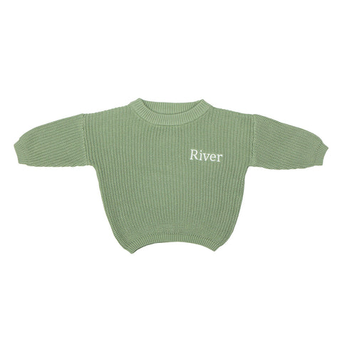 Knitted Sweater - Sage