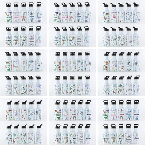 Personalised Single Wall Pookie Water Bottle - 500ml - Unicorn