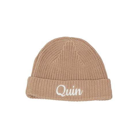 Knitted Beanie Hat - Toffee