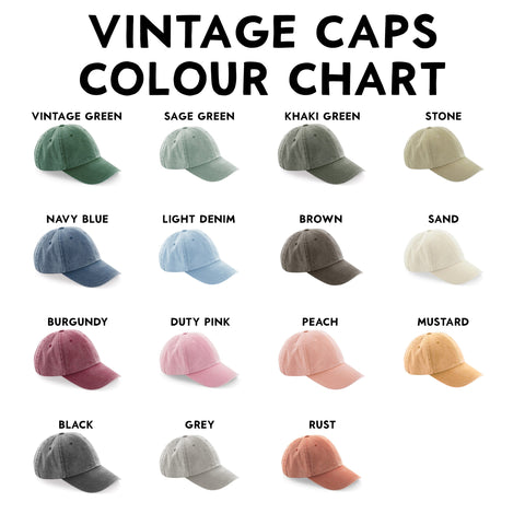 Personalised Vintage Cap Custom Embroidered Name/Text