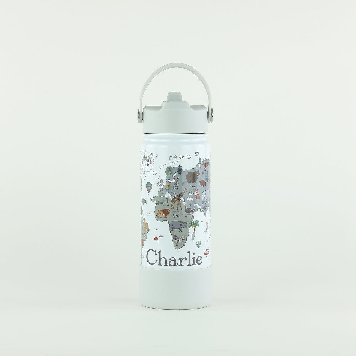 Personalised Water Bottle 500ml - World Map